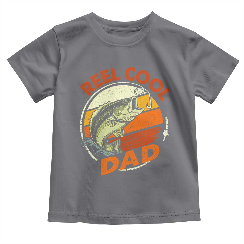 Reel Cool Dad Toddler T Shirt Funny Fathers Day Fishing Lover Fisherman