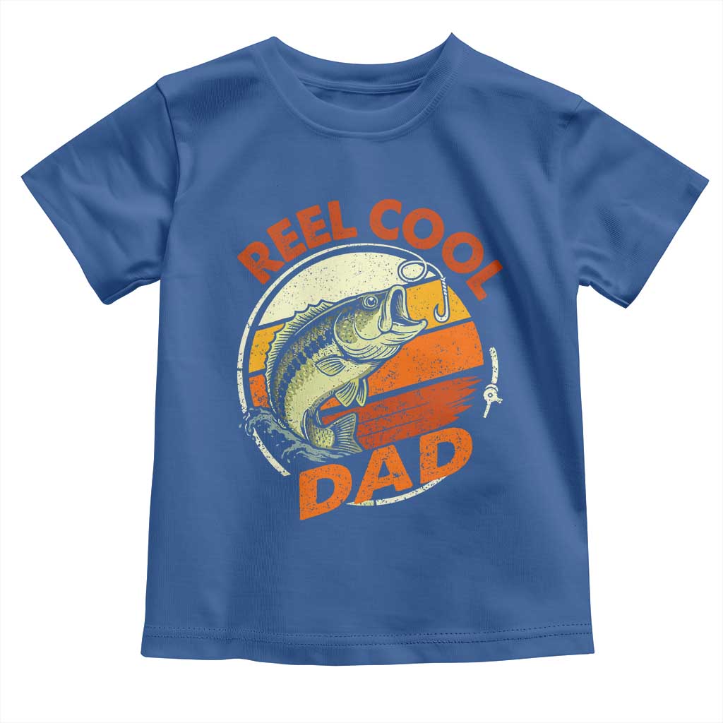 Reel Cool Dad Toddler T Shirt Funny Fathers Day Fishing Lover Fisherman