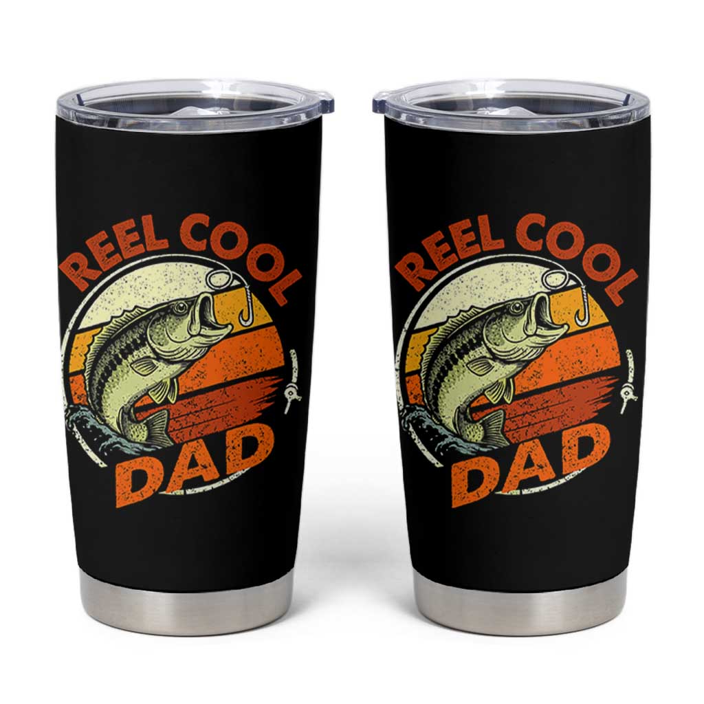 Reel Cool Dad Tumbler Cup Funny Fathers Day Fishing Lover Fisherman