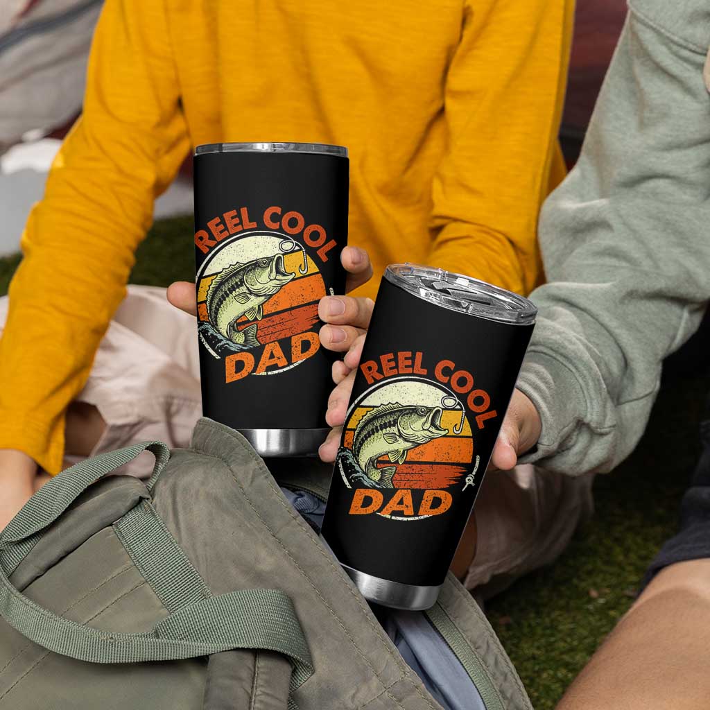 Reel Cool Dad Tumbler Cup Funny Fathers Day Fishing Lover Fisherman
