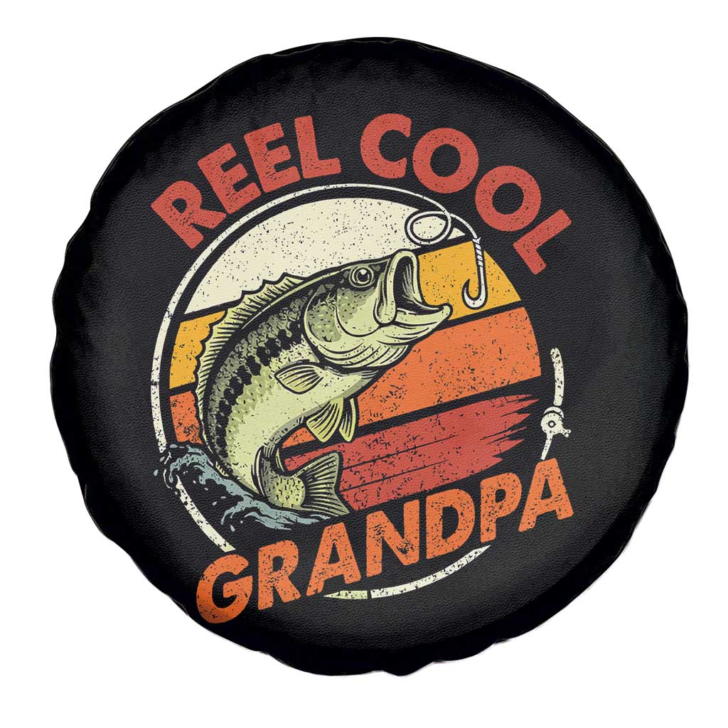 Reel Cool Grandpa Spare Tire Cover Funny Fathers Day Dada Fishing Lover Fisherman