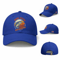 Reel Cool Grandpa Baseball Cap Funny Fathers Day Dada Fishing Lover Fisherman