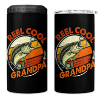 Reel Cool Grandpa 4 in 1 Can Cooler Tumbler Funny Fathers Day Dada Fishing Lover Fisherman