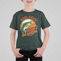 Reel Cool Grandpa T Shirt For Kid Funny Fathers Day Dada Fishing Lover Fisherman