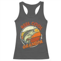 Reel Cool Grandpa Racerback Tank Top Funny Fathers Day Dada Fishing Lover Fisherman