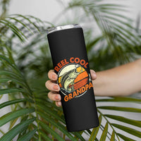 Reel Cool Grandpa Skinny Tumbler Funny Fathers Day Dada Fishing Lover Fisherman