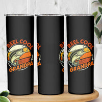 Reel Cool Grandpa Skinny Tumbler Funny Fathers Day Dada Fishing Lover Fisherman