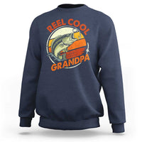 Reel Cool Grandpa Sweatshirt Funny Fathers Day Dada Fishing Lover Fisherman