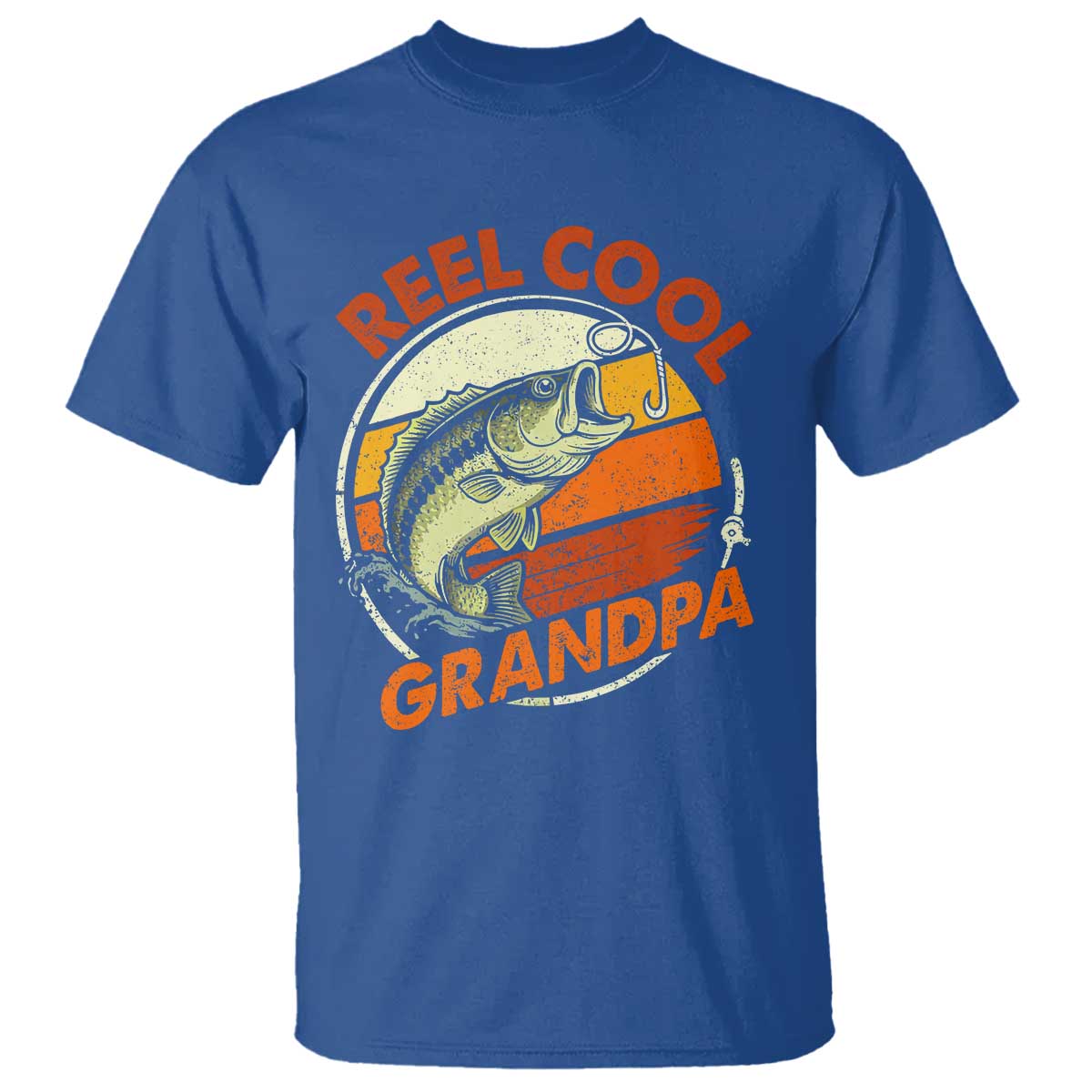 Reel Cool Grandpa T Shirt Funny Fathers Day Dada Fishing Lover Fisherman