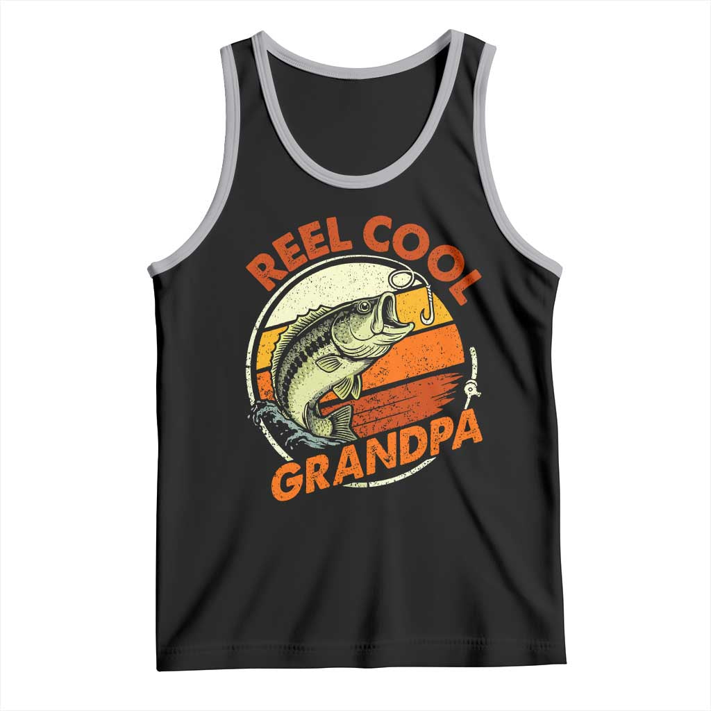 Reel Cool Grandpa Tank Top Funny Fathers Day Dada Fishing Lover Fisherman