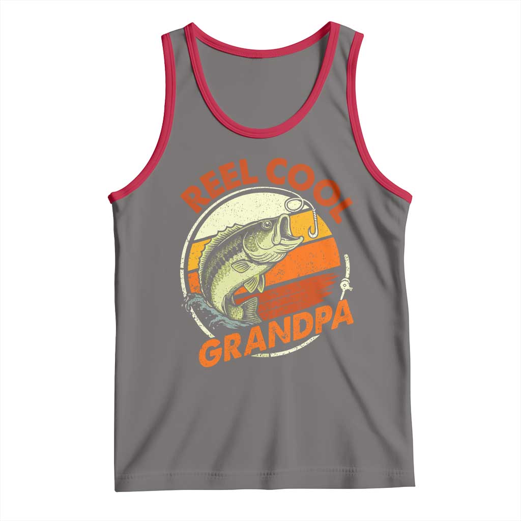Reel Cool Grandpa Tank Top Funny Fathers Day Dada Fishing Lover Fisherman