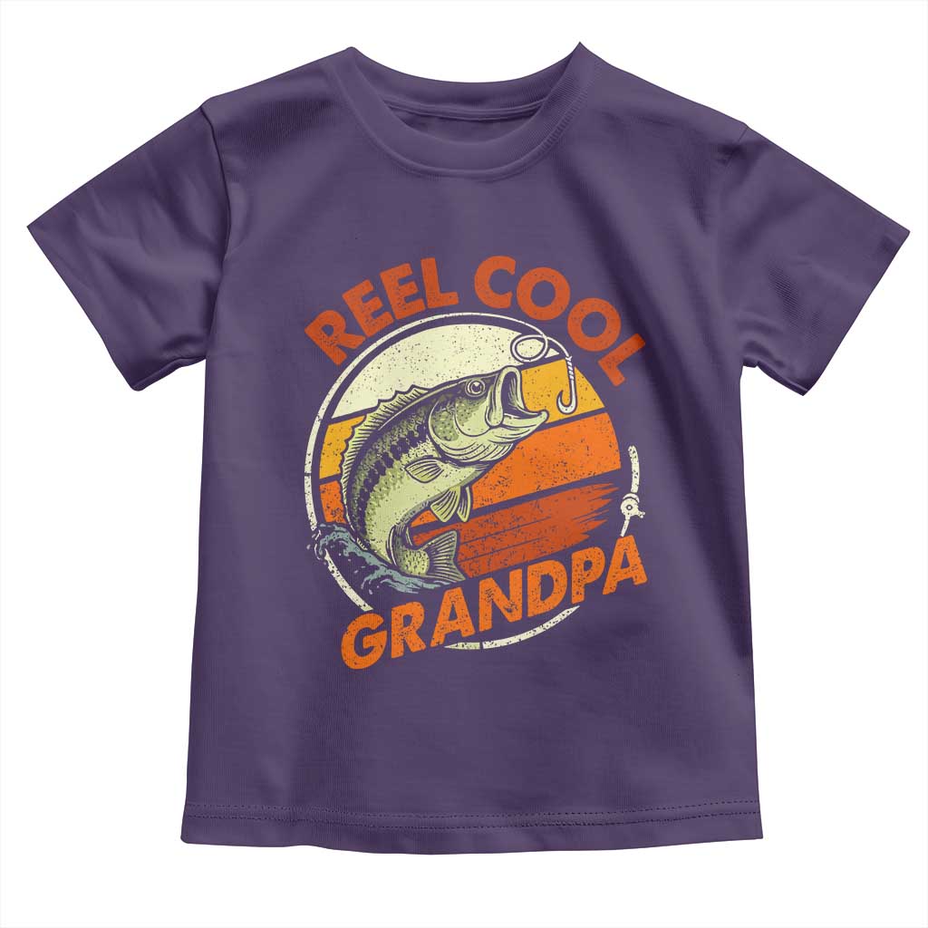 Reel Cool Grandpa Toddler T Shirt Funny Fathers Day Dada Fishing Lover Fisherman