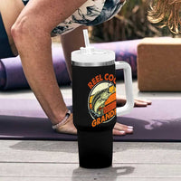 Reel Cool Grandpa Tumbler With Handle Funny Fathers Day Dada Fishing Lover Fisherman