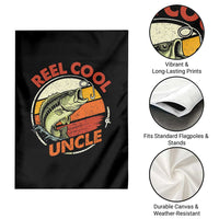 Uncle Fishing Garden Flag Reel Cool Uncle Funny Fathers Day Fisherman