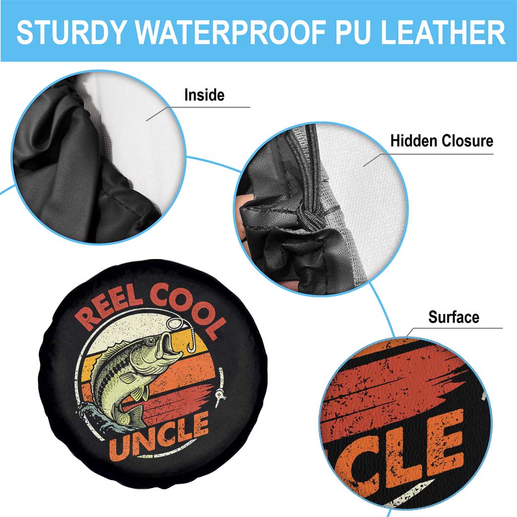 Uncle Fishing Spare Tire Cover Reel Cool Uncle Funny Fathers Day Fisherman