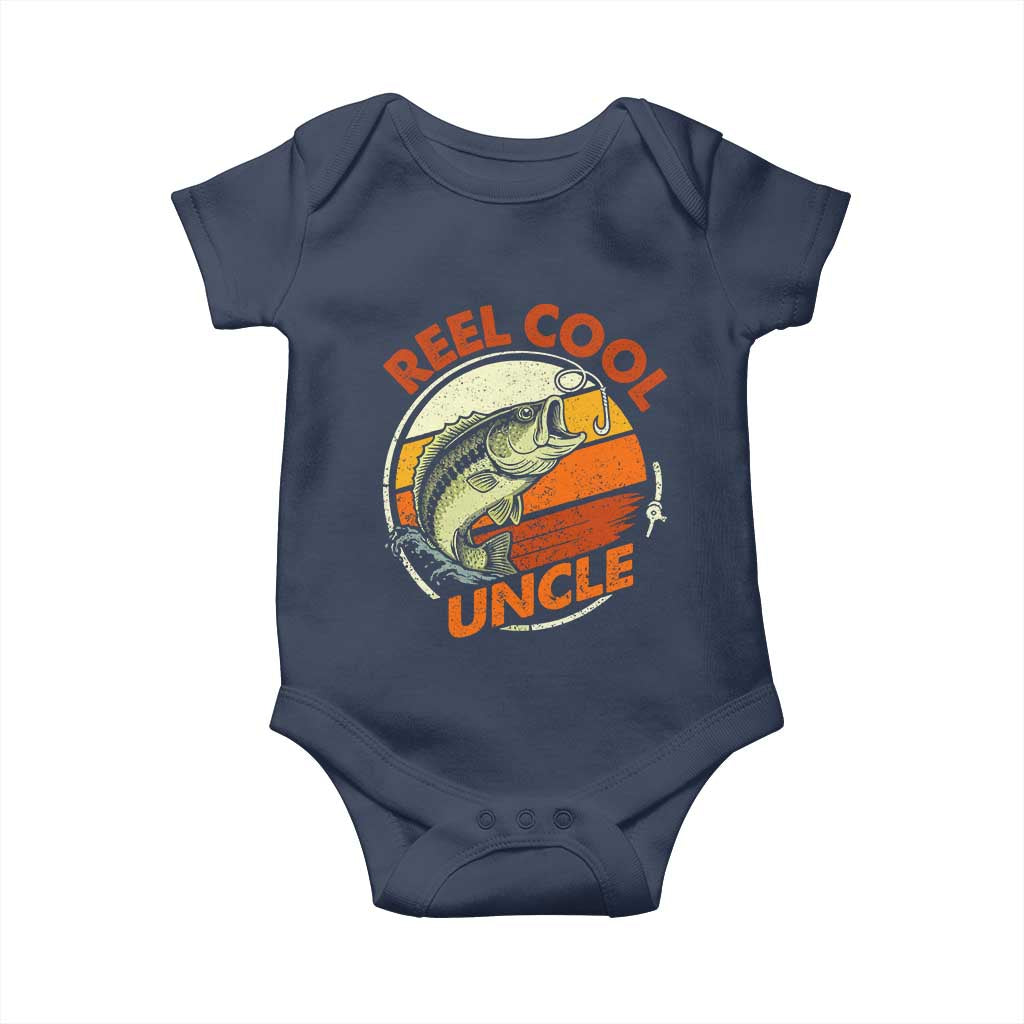 Uncle Fishing Baby Onesie Reel Cool Uncle Funny Fathers Day Fisherman
