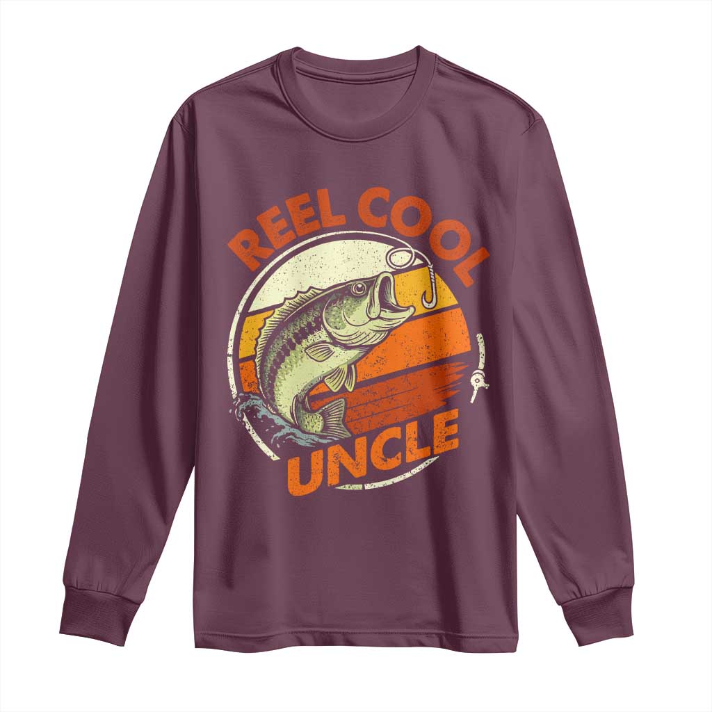 Uncle Fishing Long Sleeve Shirt Reel Cool Uncle Funny Fathers Day Fisherman