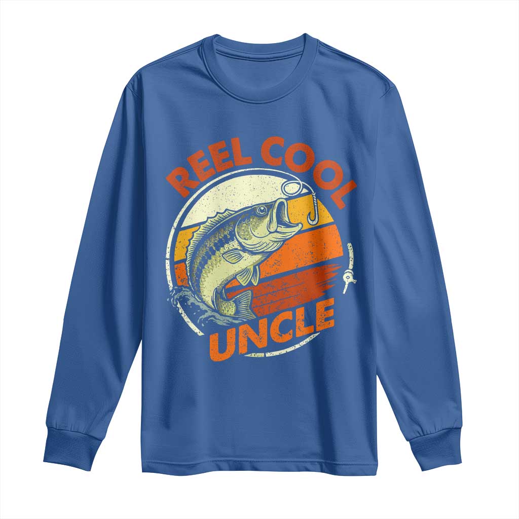 Uncle Fishing Long Sleeve Shirt Reel Cool Uncle Funny Fathers Day Fisherman