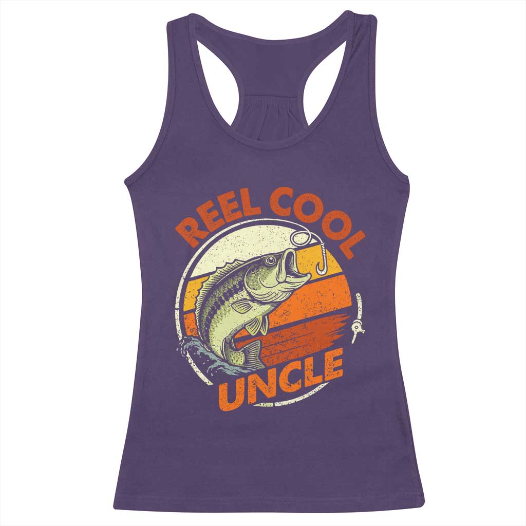 Uncle Fishing Racerback Tank Top Reel Cool Uncle Funny Fathers Day Fisherman