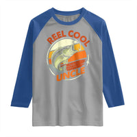 Uncle Fishing Raglan Shirt Reel Cool Uncle Funny Fathers Day Fisherman