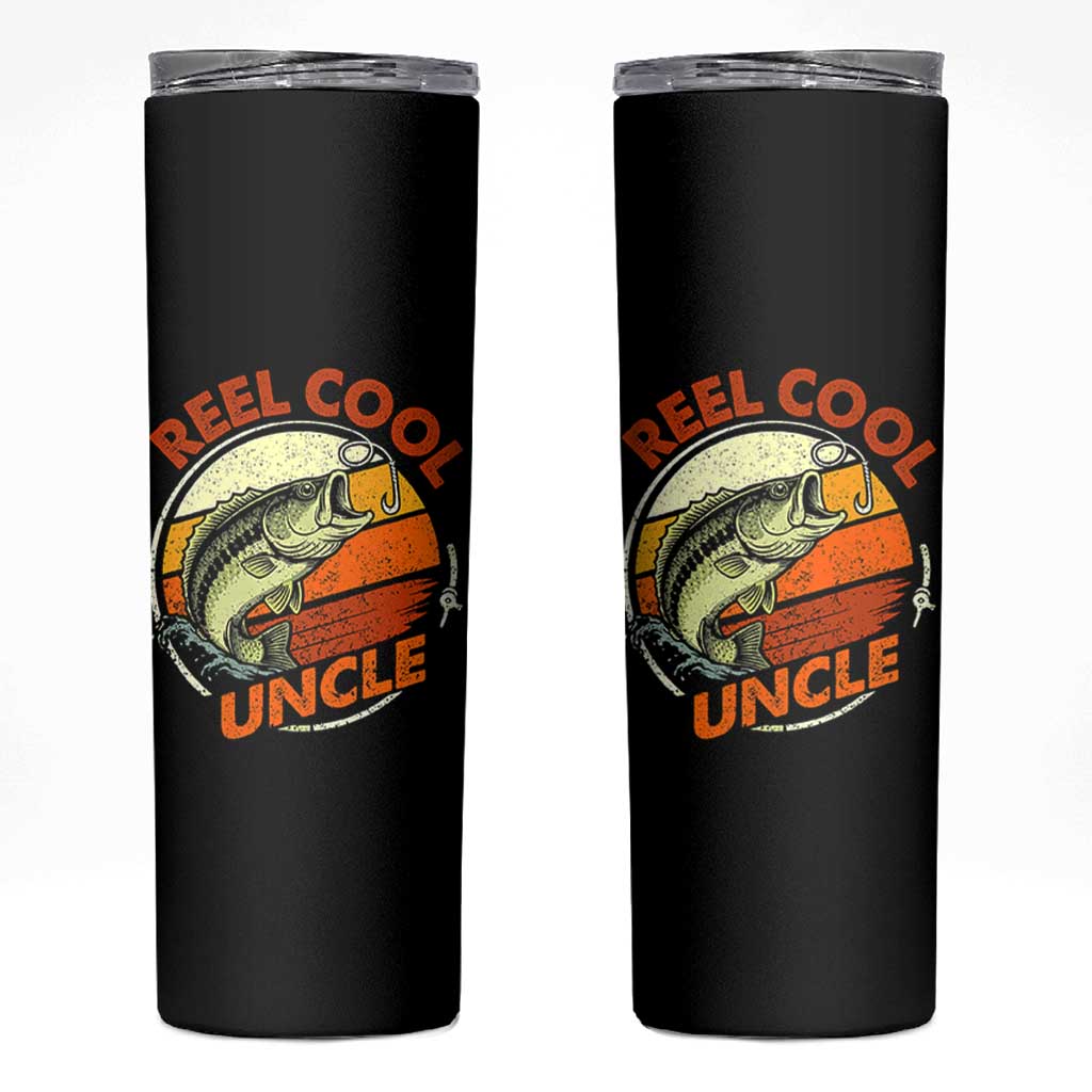 Uncle Fishing Skinny Tumbler Reel Cool Uncle Funny Fathers Day Fisherman