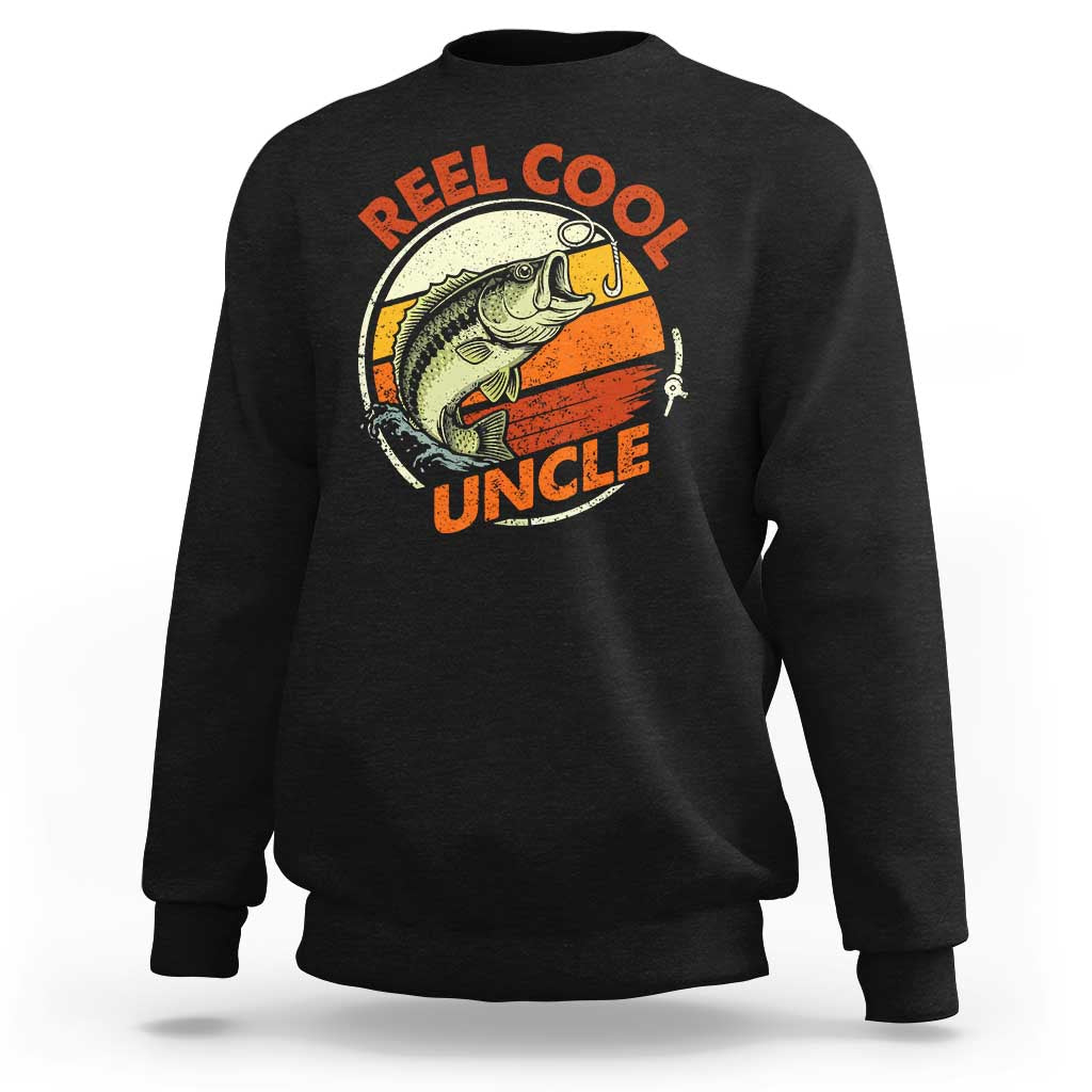 Uncle Fishing Sweatshirt Reel Cool Uncle Funny Fathers Day Fisherman