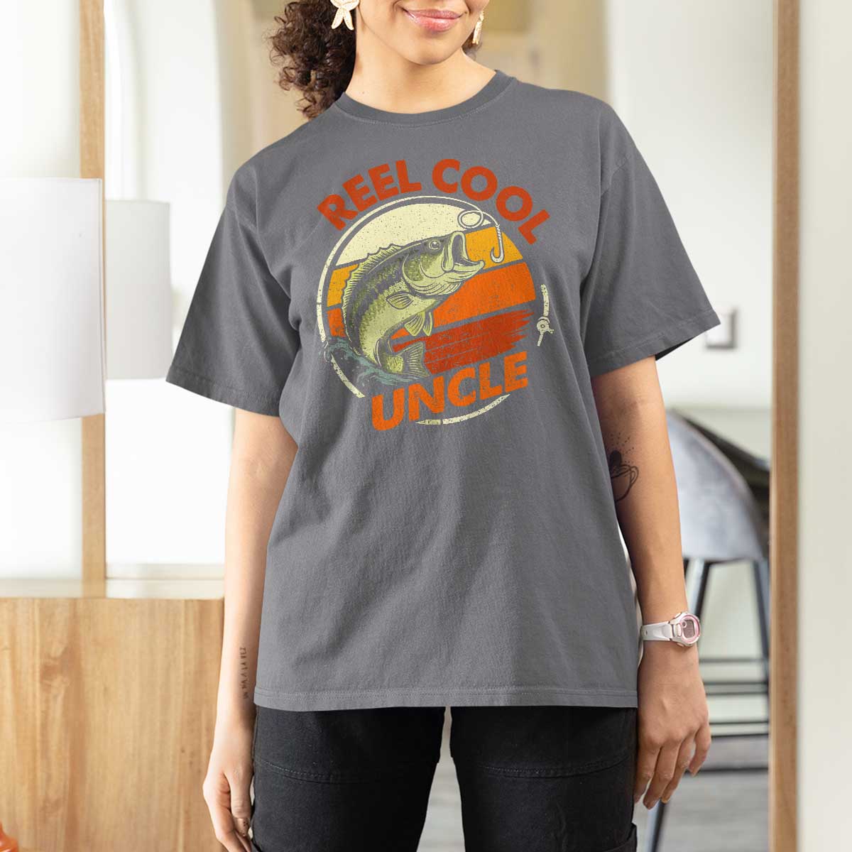 Uncle Fishing T Shirt For Women Reel Cool Uncle Funny Fathers Day Fisherman