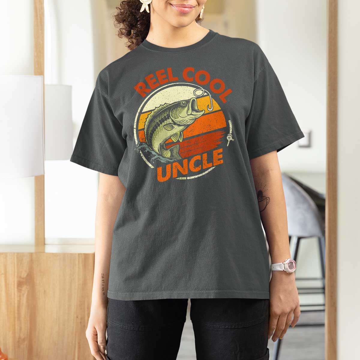 Uncle Fishing T Shirt For Women Reel Cool Uncle Funny Fathers Day Fisherman