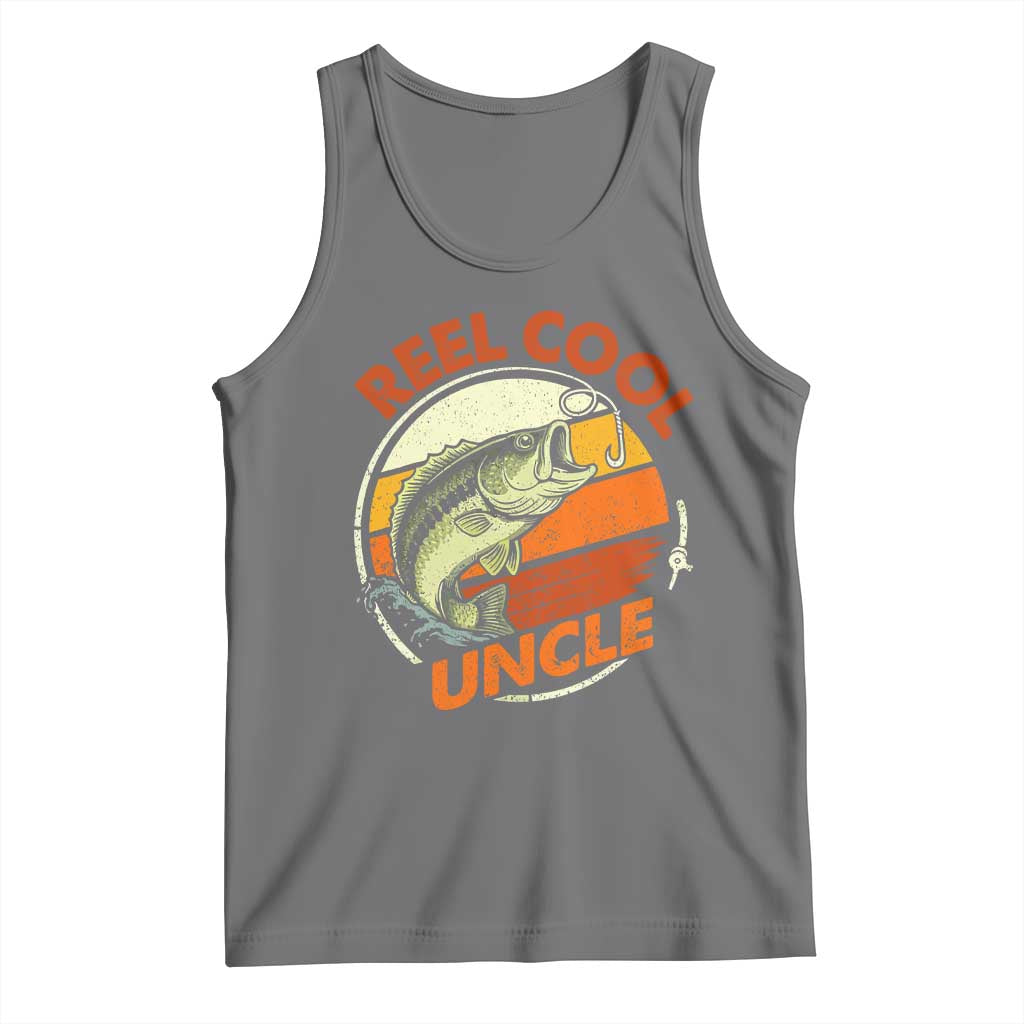 Uncle Fishing Tank Top Reel Cool Uncle Funny Fathers Day Fisherman