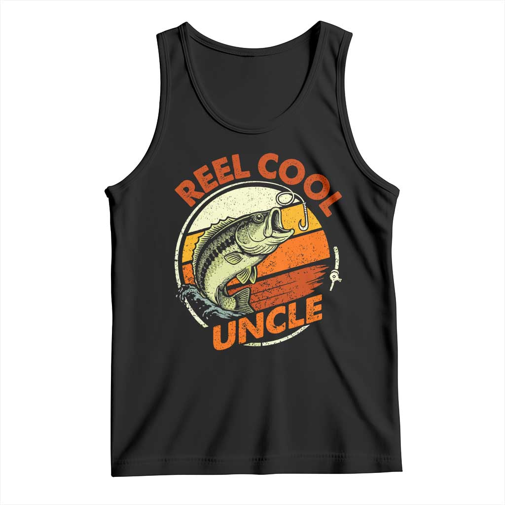 Uncle Fishing Tank Top Reel Cool Uncle Funny Fathers Day Fisherman