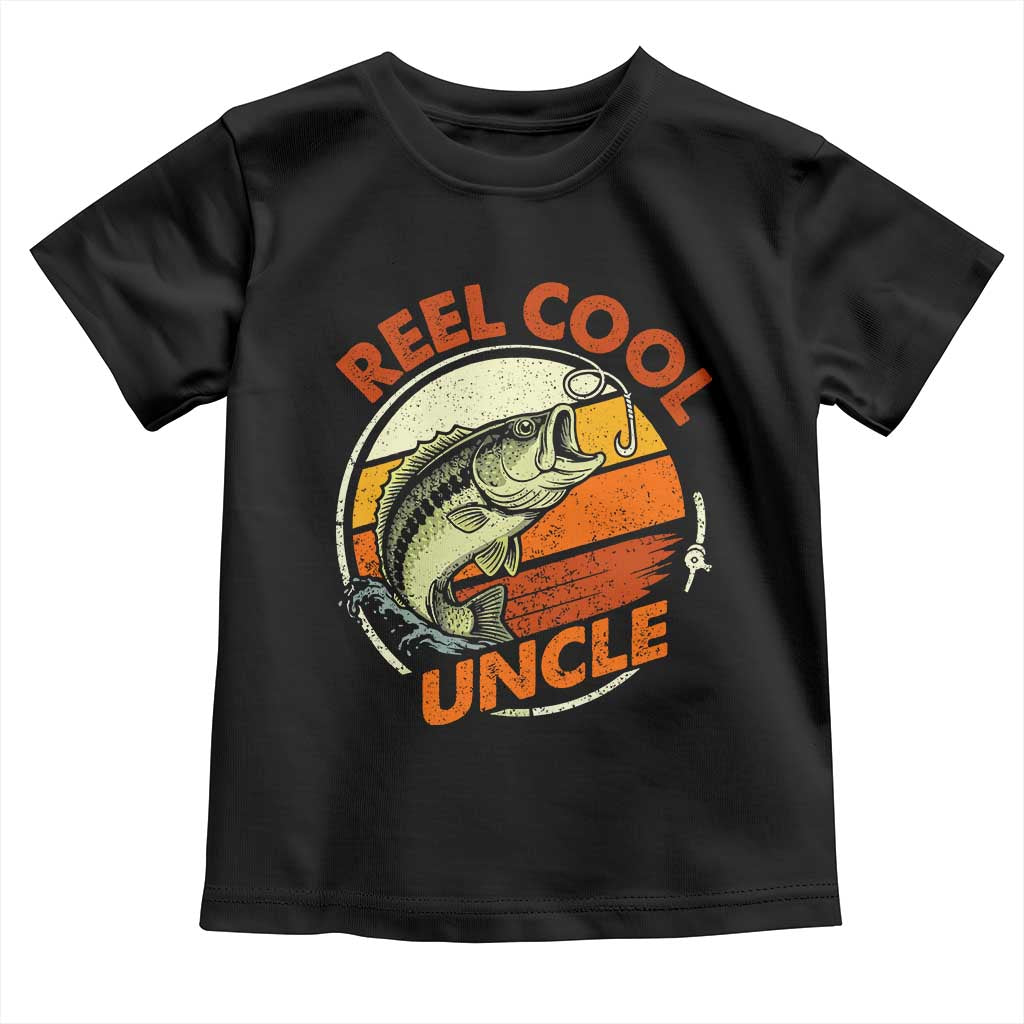 Uncle Fishing Toddler T Shirt Reel Cool Uncle Funny Fathers Day Fisherman