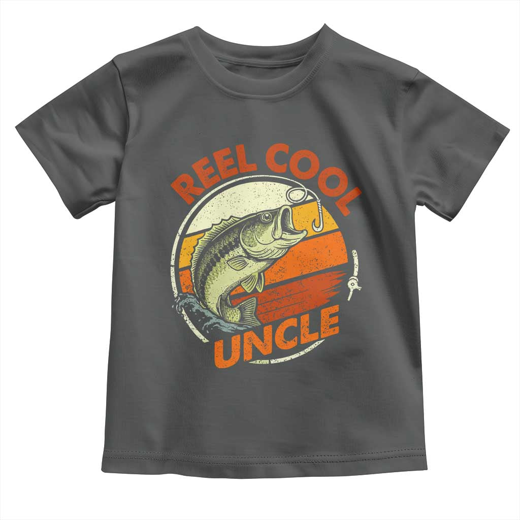 Uncle Fishing Toddler T Shirt Reel Cool Uncle Funny Fathers Day Fisherman