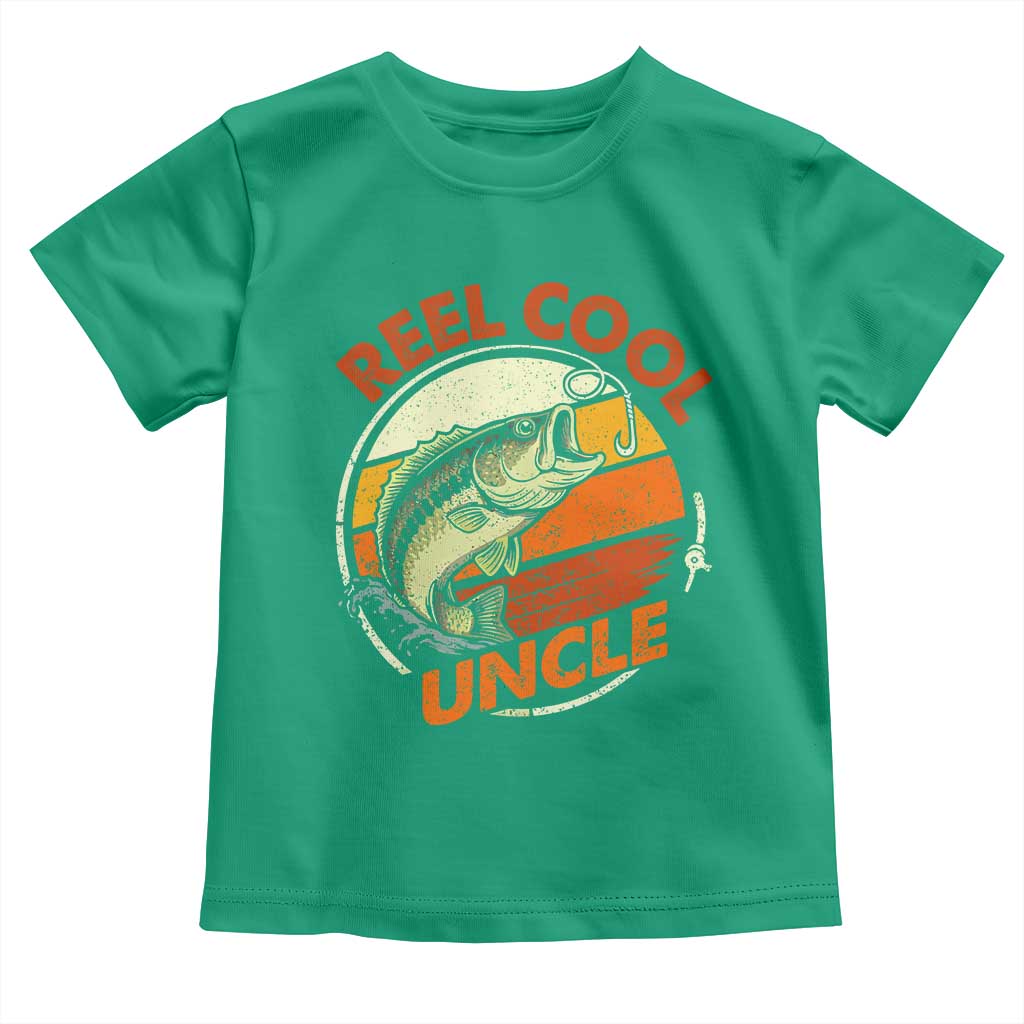 Uncle Fishing Toddler T Shirt Reel Cool Uncle Funny Fathers Day Fisherman