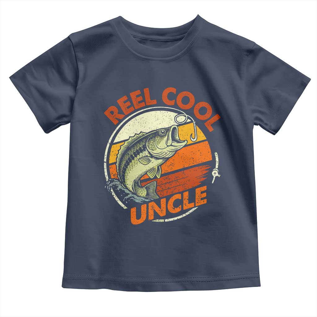 Uncle Fishing Toddler T Shirt Reel Cool Uncle Funny Fathers Day Fisherman