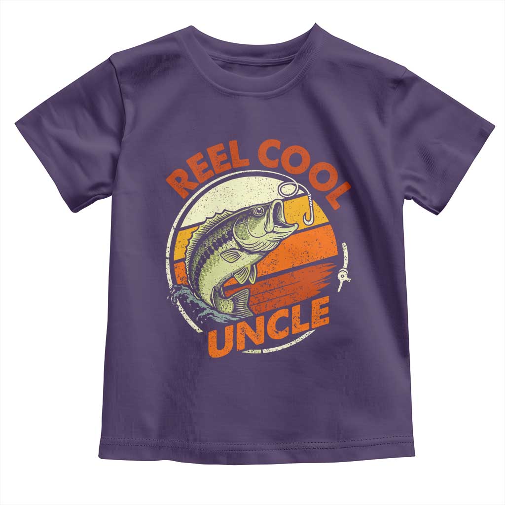Uncle Fishing Toddler T Shirt Reel Cool Uncle Funny Fathers Day Fisherman