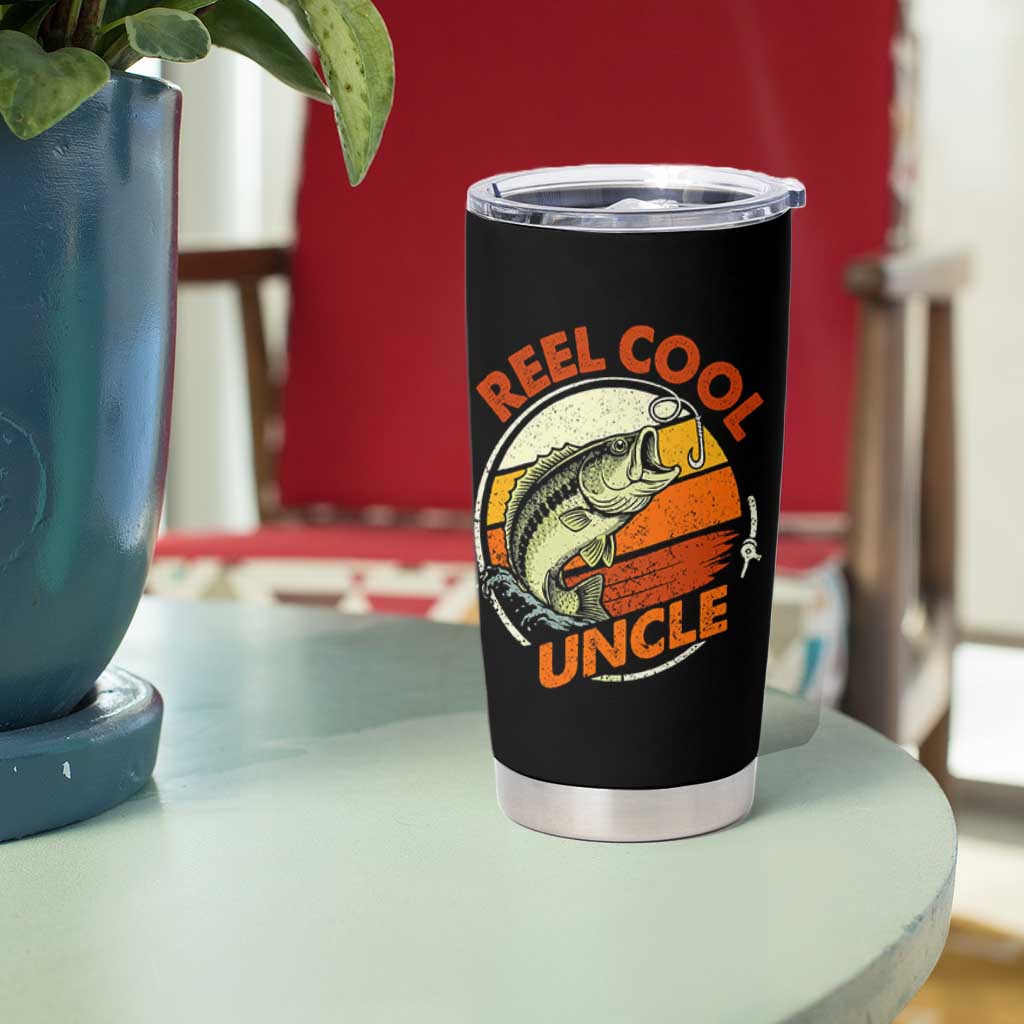 Uncle Fishing Tumbler Cup Reel Cool Uncle Funny Fathers Day Fisherman