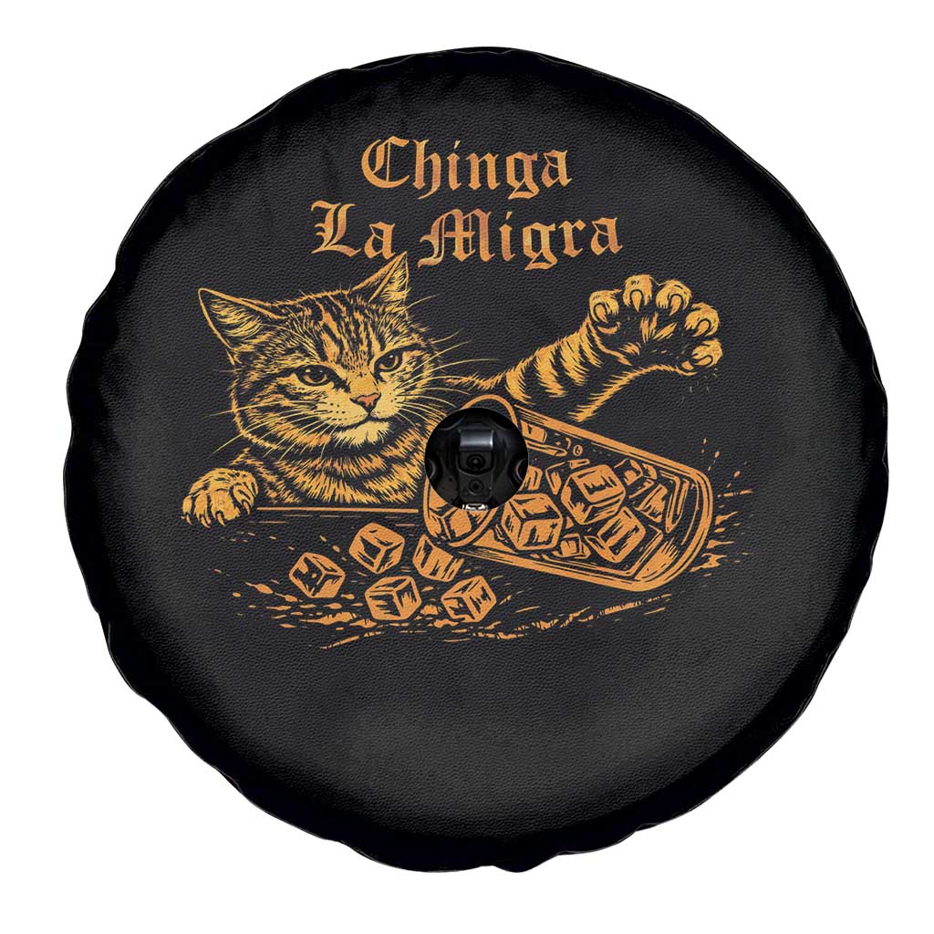 Chinga La Migra Spare Tire Cover Retro Protest Subtle FDT Cat Meme