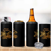 Chinga La Migra 4 in 1 Can Cooler Tumbler Retro Protest Subtle FDT Cat Meme
