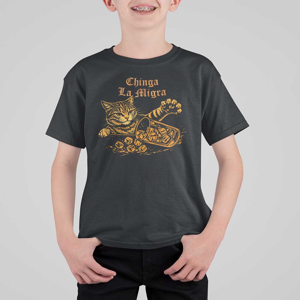 Chinga La Migra T Shirt For Kid Retro Protest Subtle FDT Cat Meme