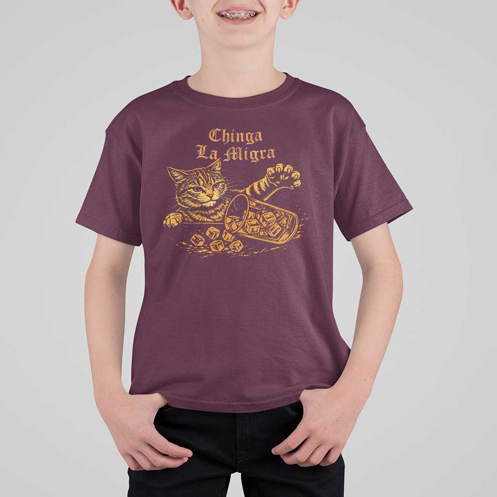 Chinga La Migra T Shirt For Kid Retro Protest Subtle FDT Cat Meme