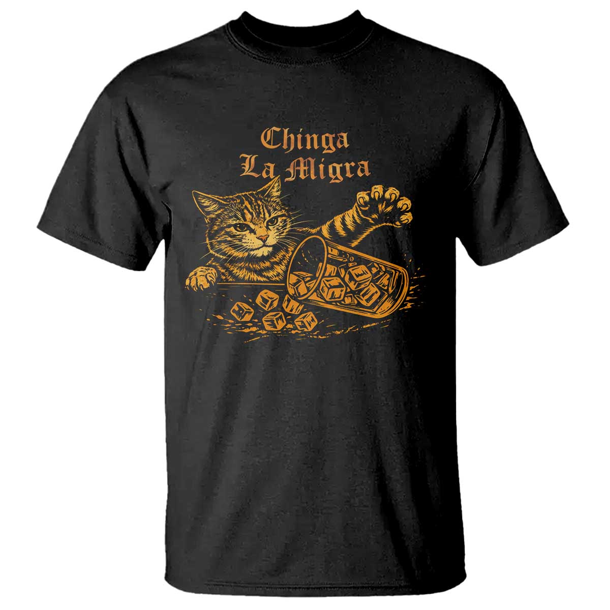 Chinga La Migra T Shirt Retro Protest Subtle FDT Cat Meme
