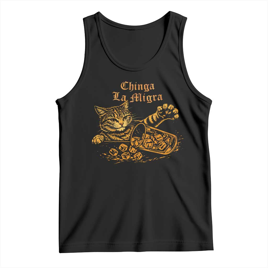 Chinga La Migra Tank Top Retro Protest Subtle FDT Cat Meme