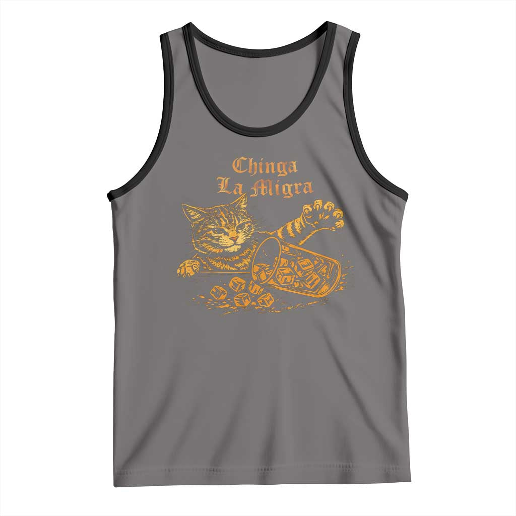 Chinga La Migra Tank Top Retro Protest Subtle FDT Cat Meme