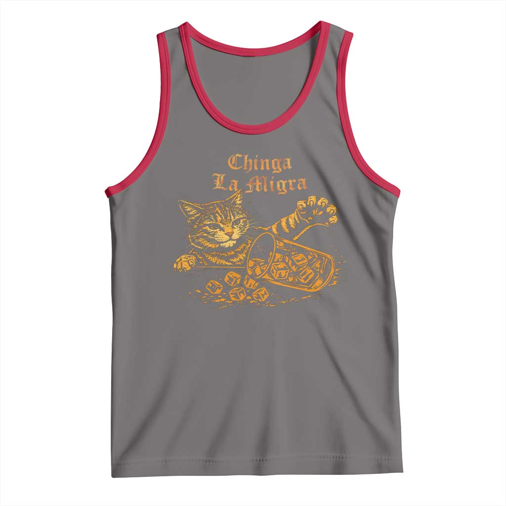 Chinga La Migra Tank Top Retro Protest Subtle FDT Cat Meme