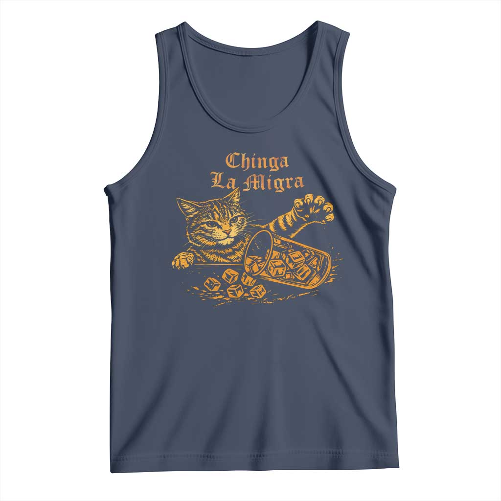 Chinga La Migra Tank Top Retro Protest Subtle FDT Cat Meme