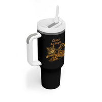 Chinga La Migra Tumbler With Handle Retro Protest Subtle FDT Cat Meme