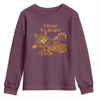 Chinga La Migra Youth Sweatshirt Retro Protest Subtle FDT Cat Meme