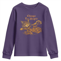 Chinga La Migra Youth Sweatshirt Retro Protest Subtle FDT Cat Meme