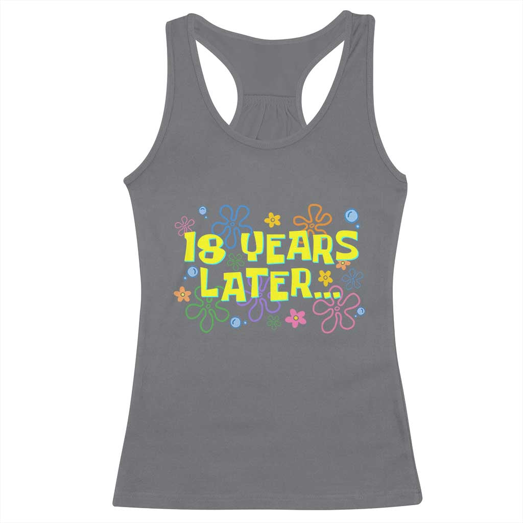 18 Years Later 18th Birthday Racerback Tank Top Eighteen Party Funny Meme