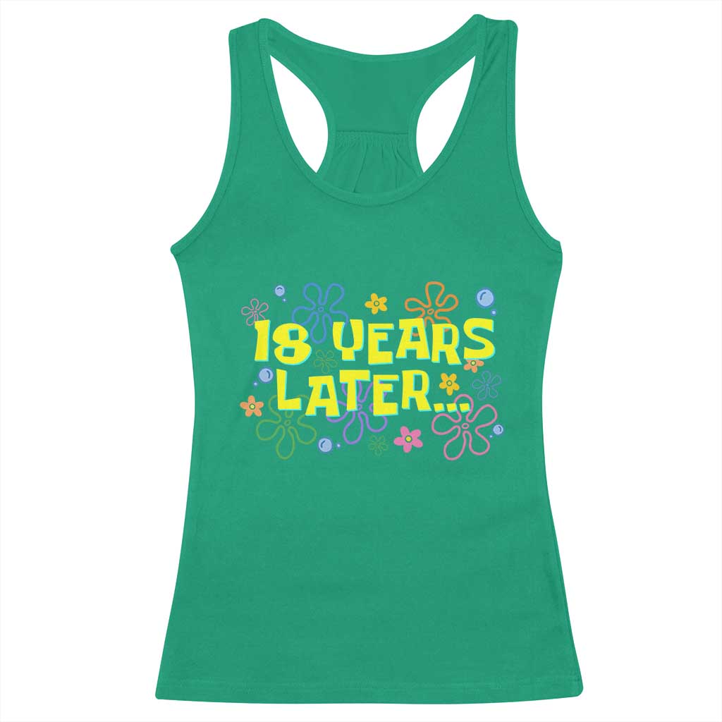 18 Years Later 18th Birthday Racerback Tank Top Eighteen Party Funny Meme